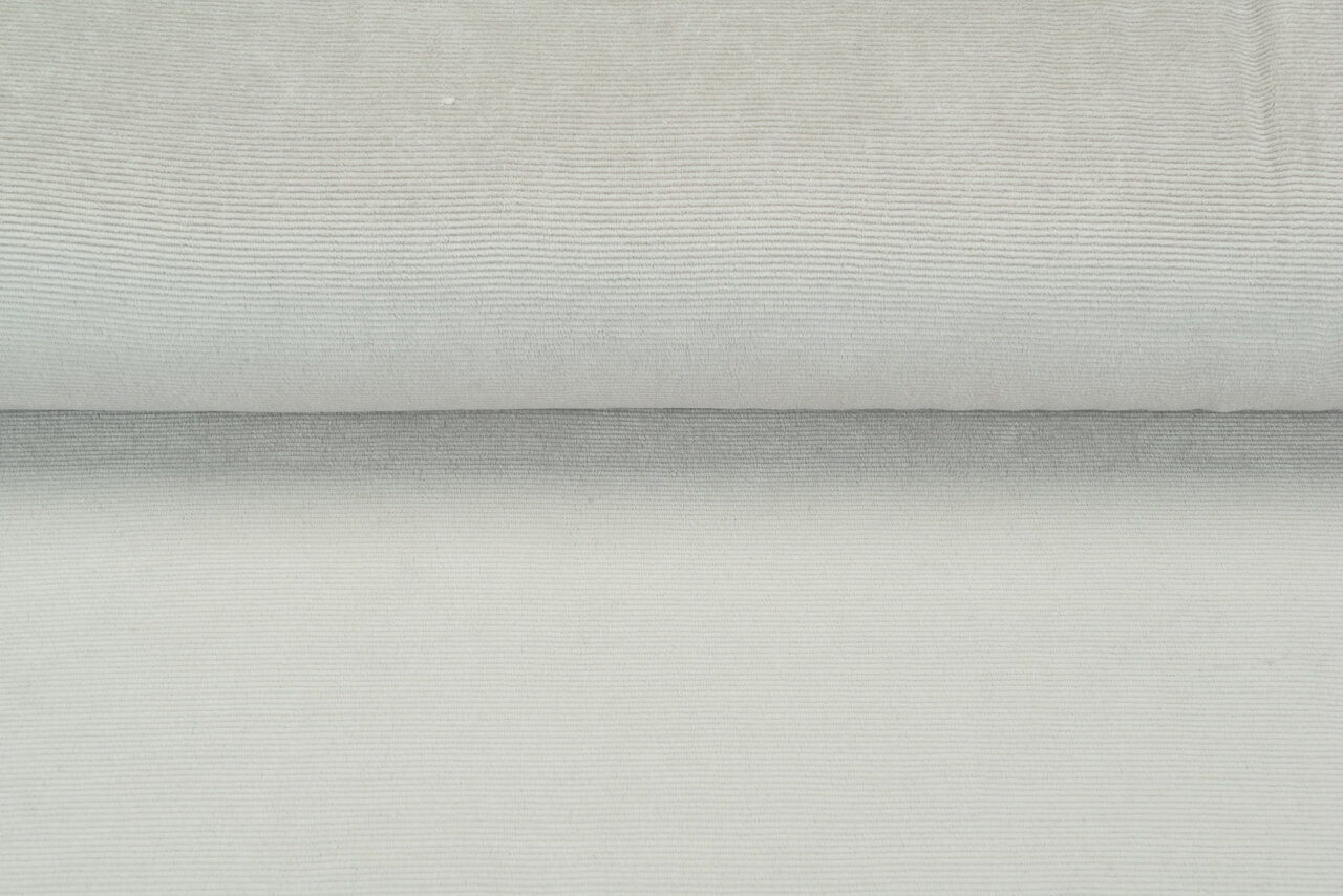 Feincord Jersey sand-grau