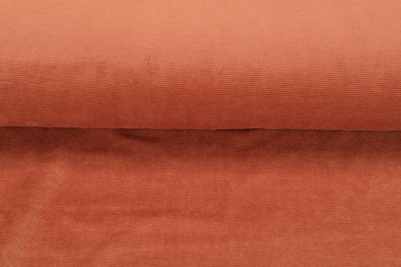 Feincord Jersey rostbraun 1