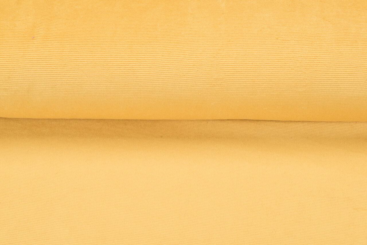 Feincord Jersey pastell gelb