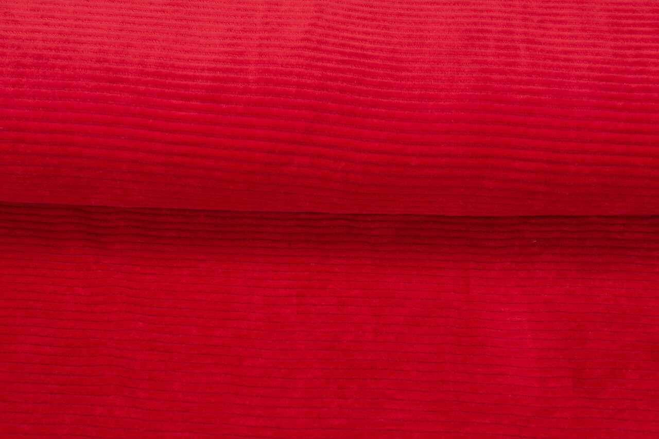 Rib jersey breed knalrood