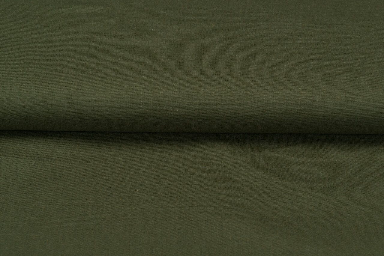 Viskose Leinen armee gr&uuml;n