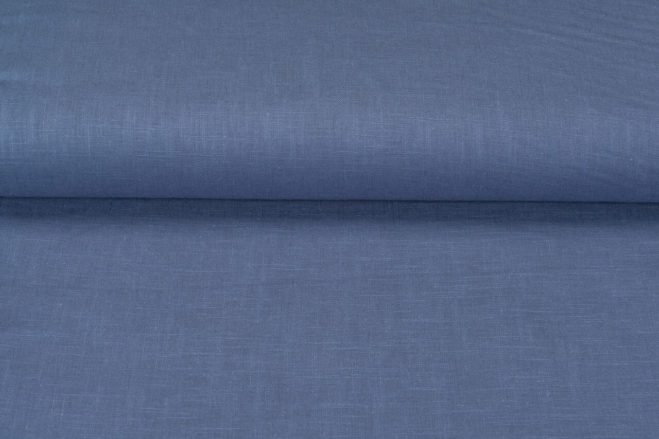 Linnen metaalblauw