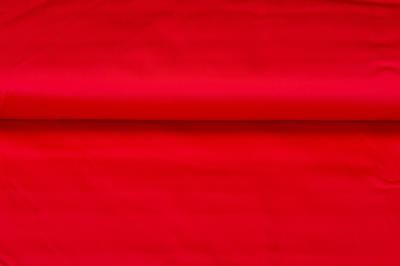 Katoenen Stretch knalrood