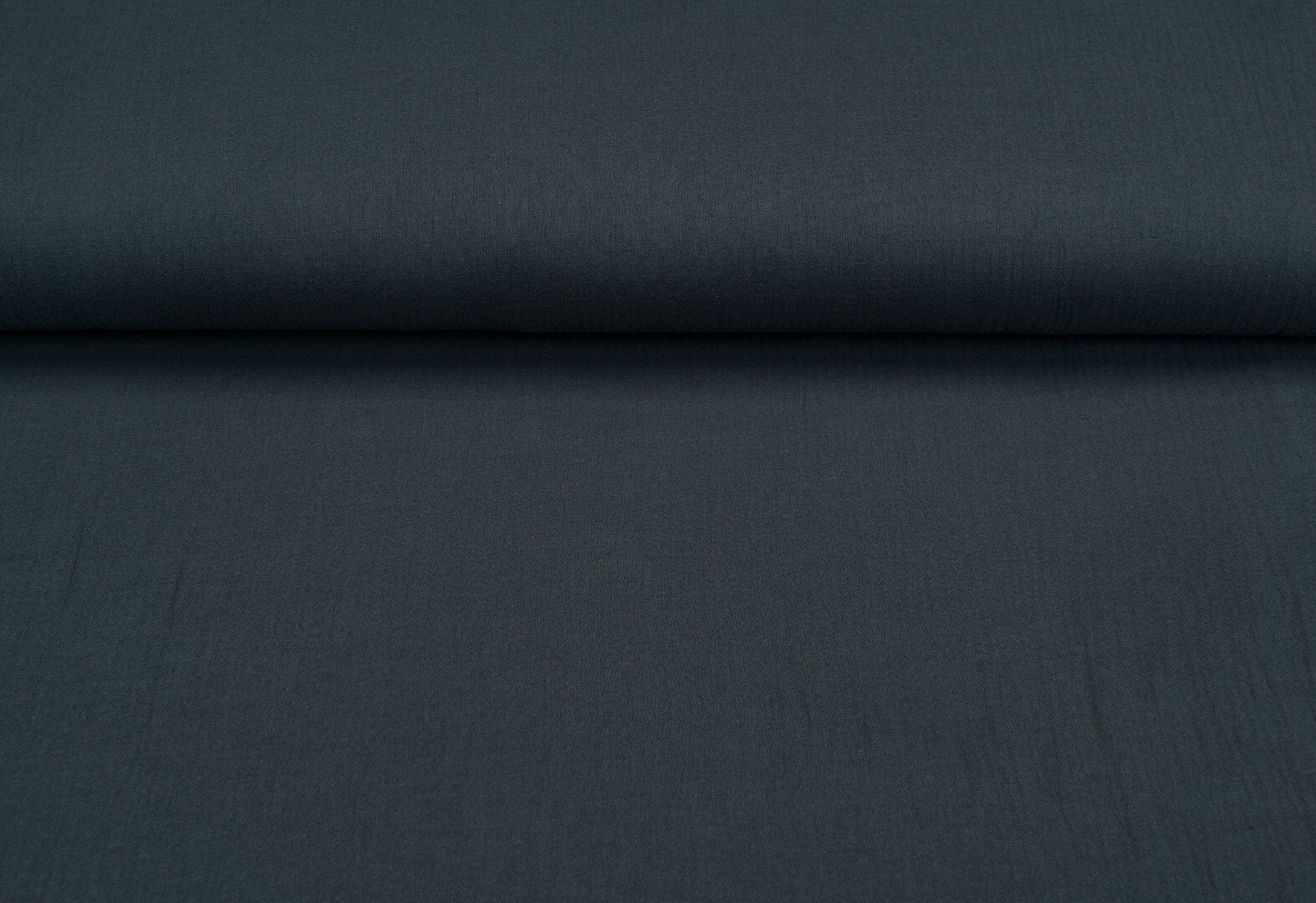 Katoenen mousseline uni groen-grijs