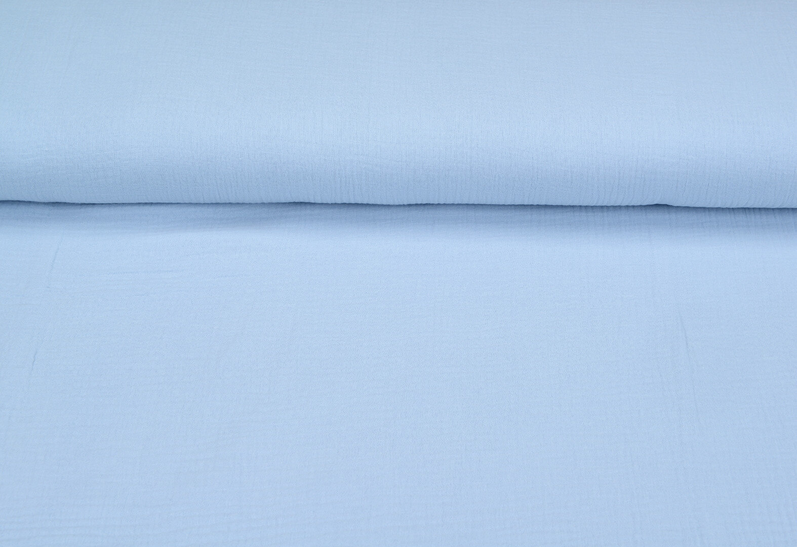 Baumwoll Musselin uni baby blau 1