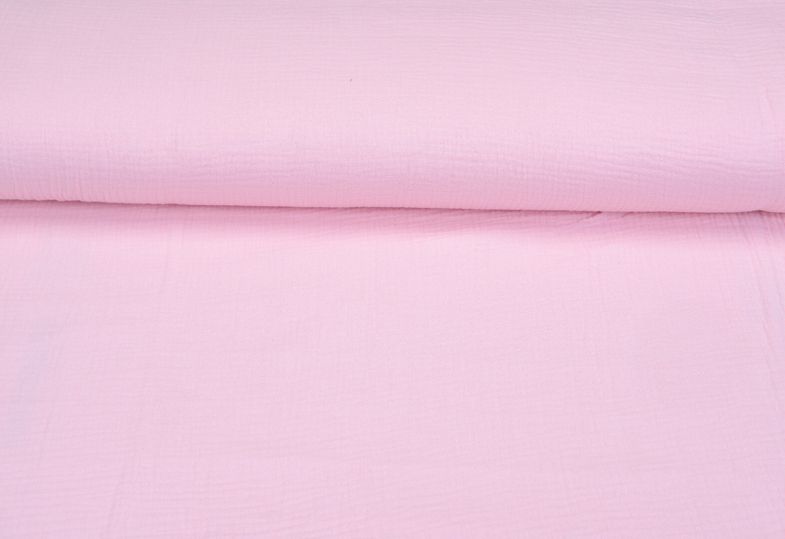 Katoenen mousseline uni baby roze