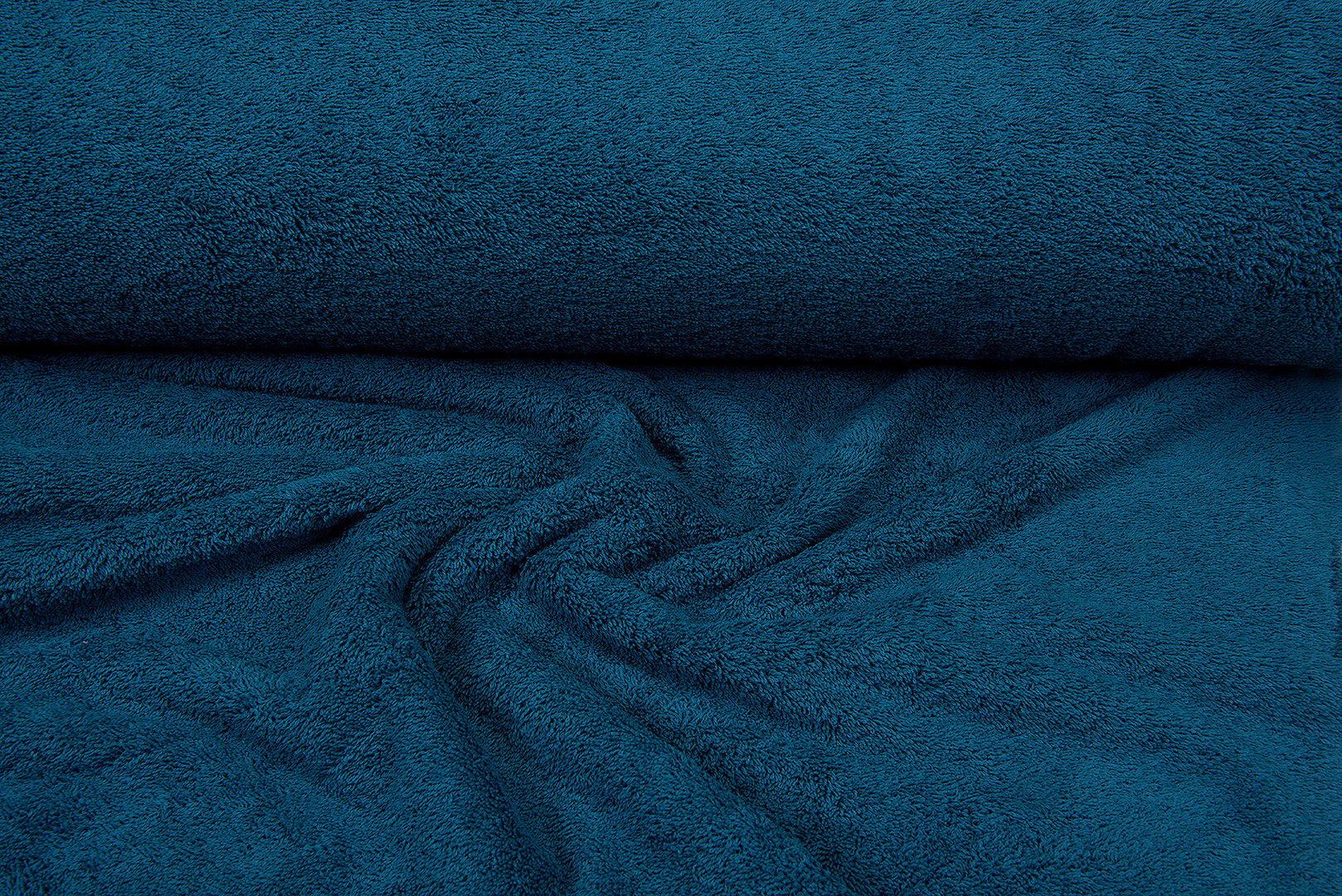 Frottee stoff petrol