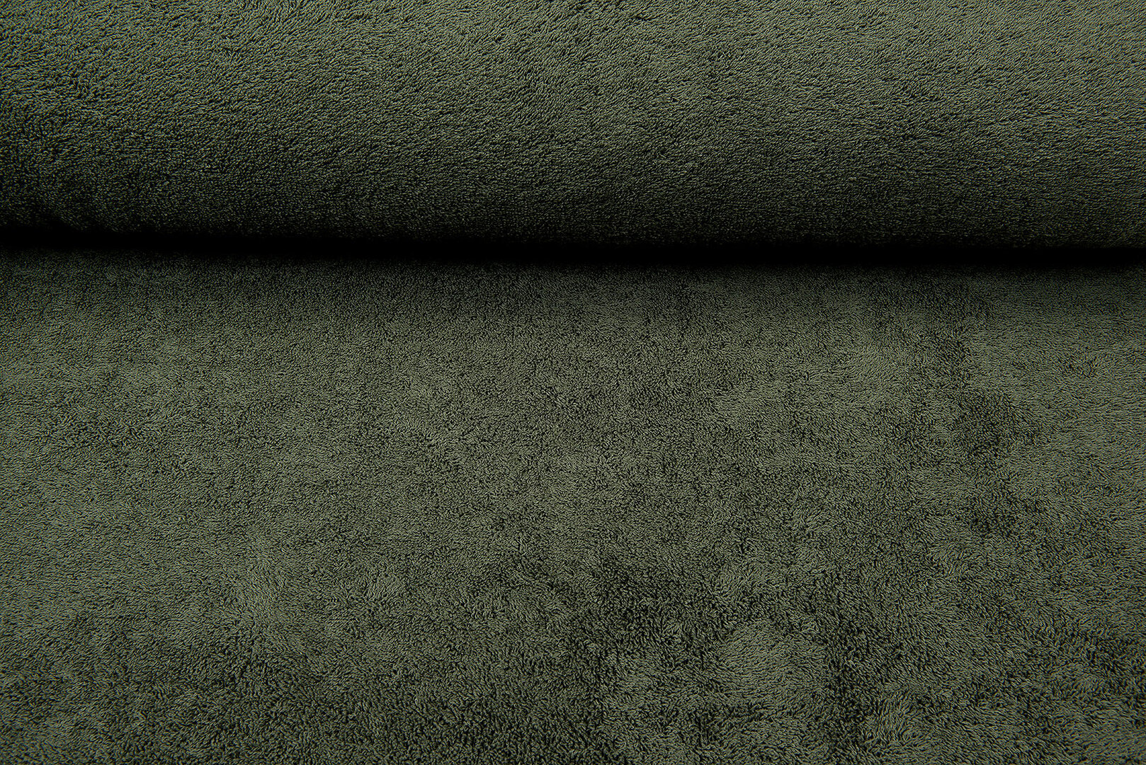 Frottee stoff armeegr&uuml;n