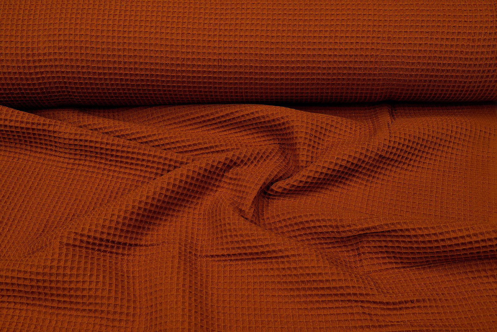 Wafeldoek fijn roest oranje 1