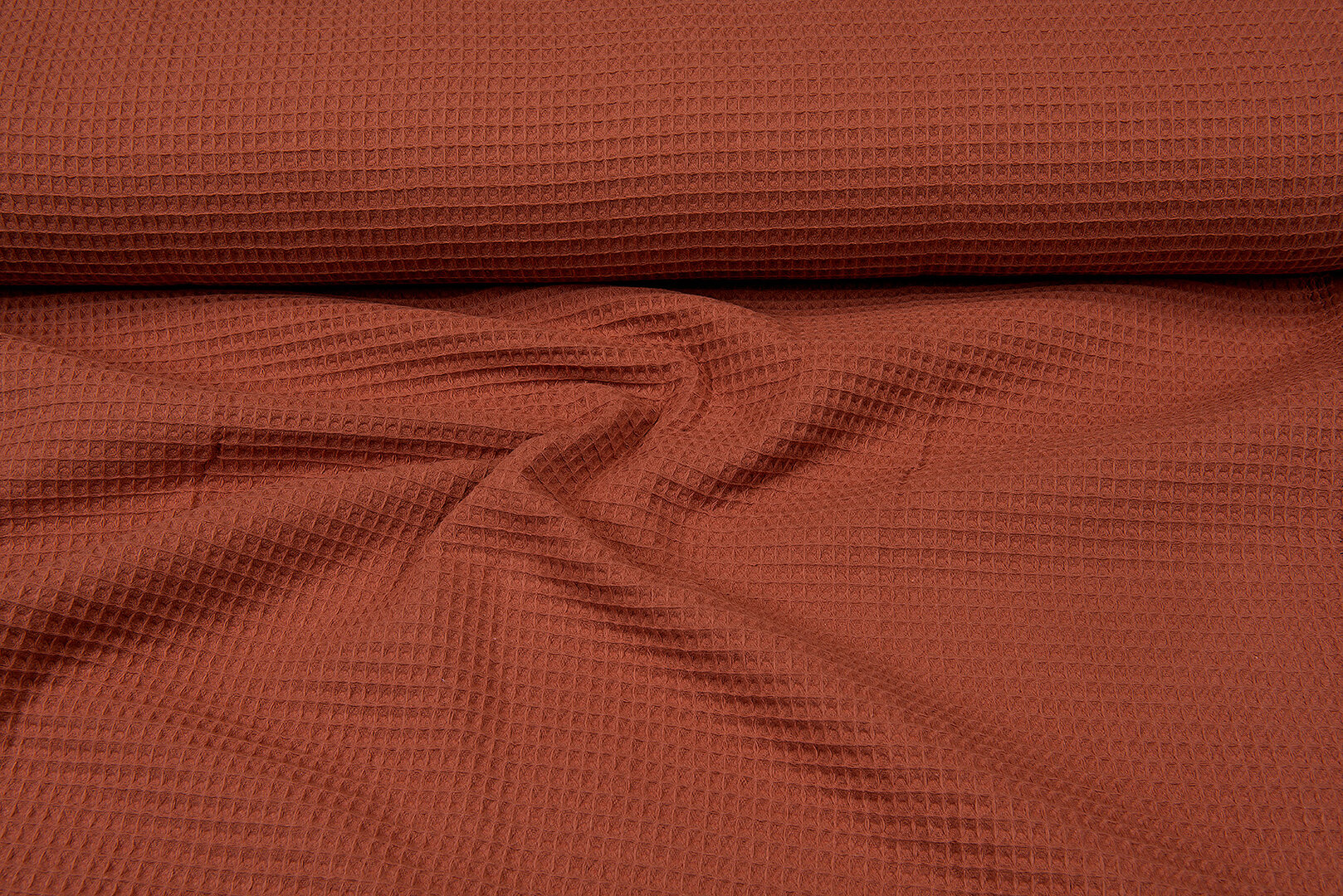 Wafeldoek fijn roest rood