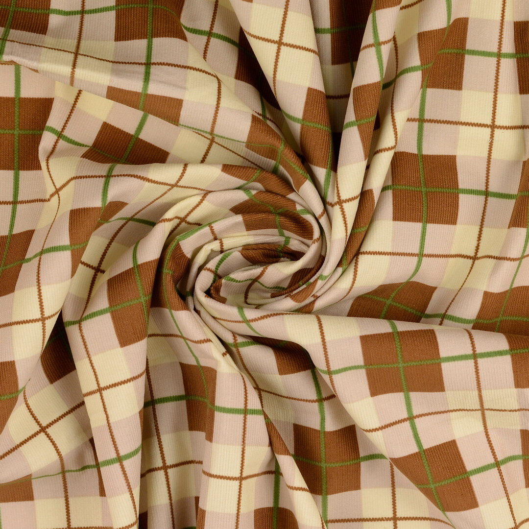 Feincord scottish retro sand-braun