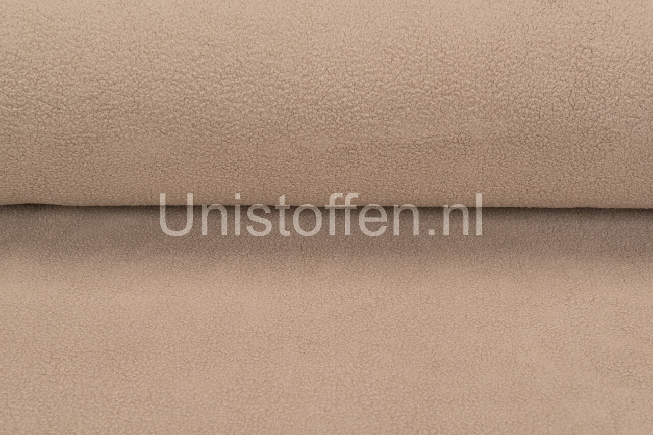 Katoenen Fleece donkerzand