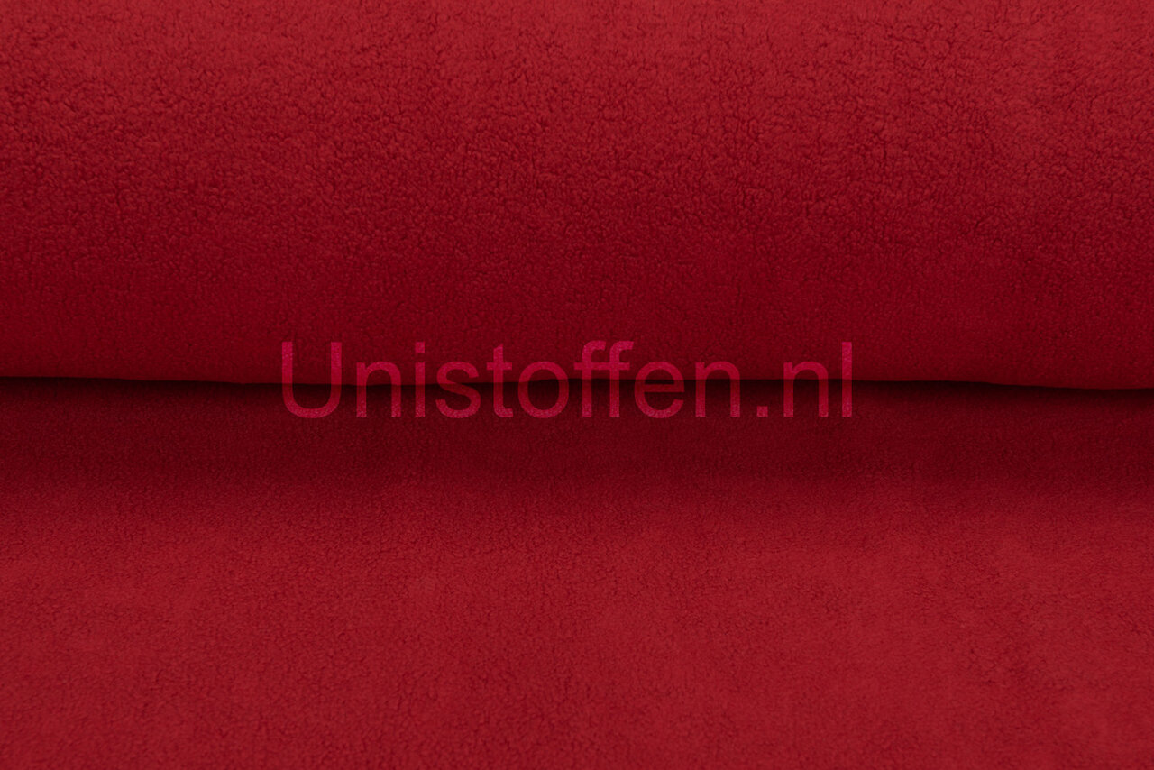 Katoenen Fleece rood