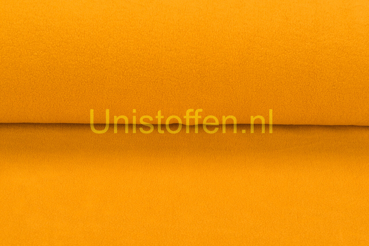 Katoenen Fleece okergeel