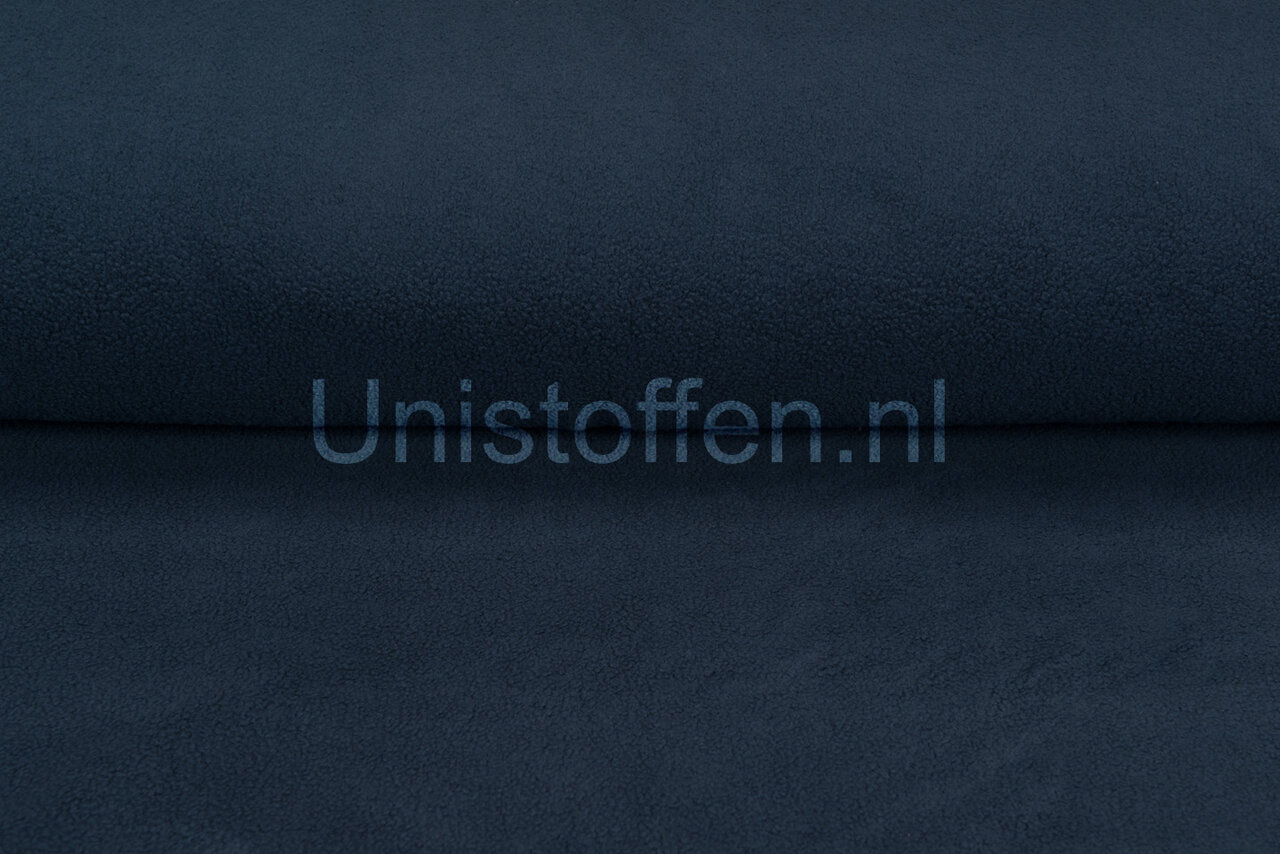 Baumwolle Fleece dunkelblau 1