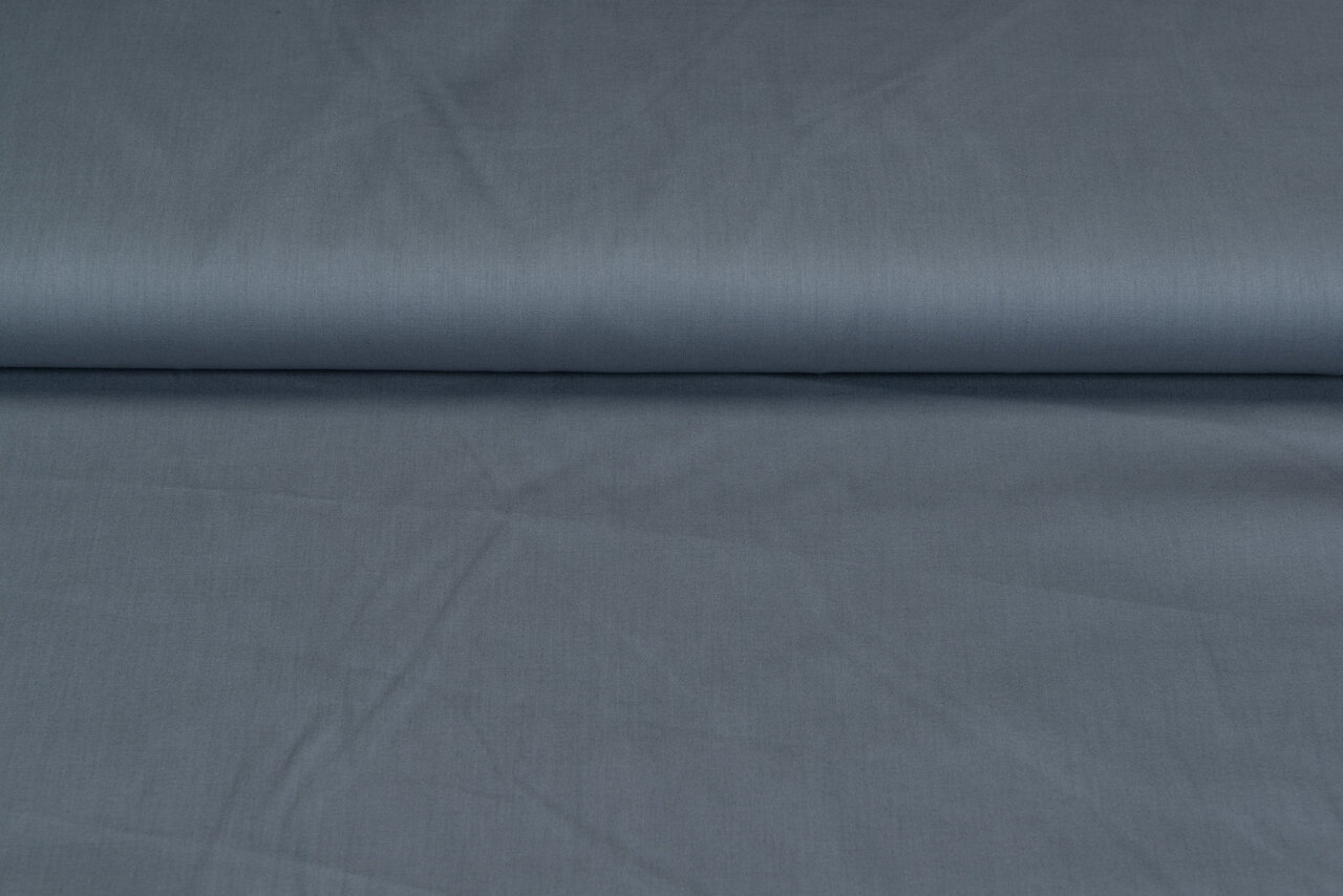 Katoen Poplin uni grijs