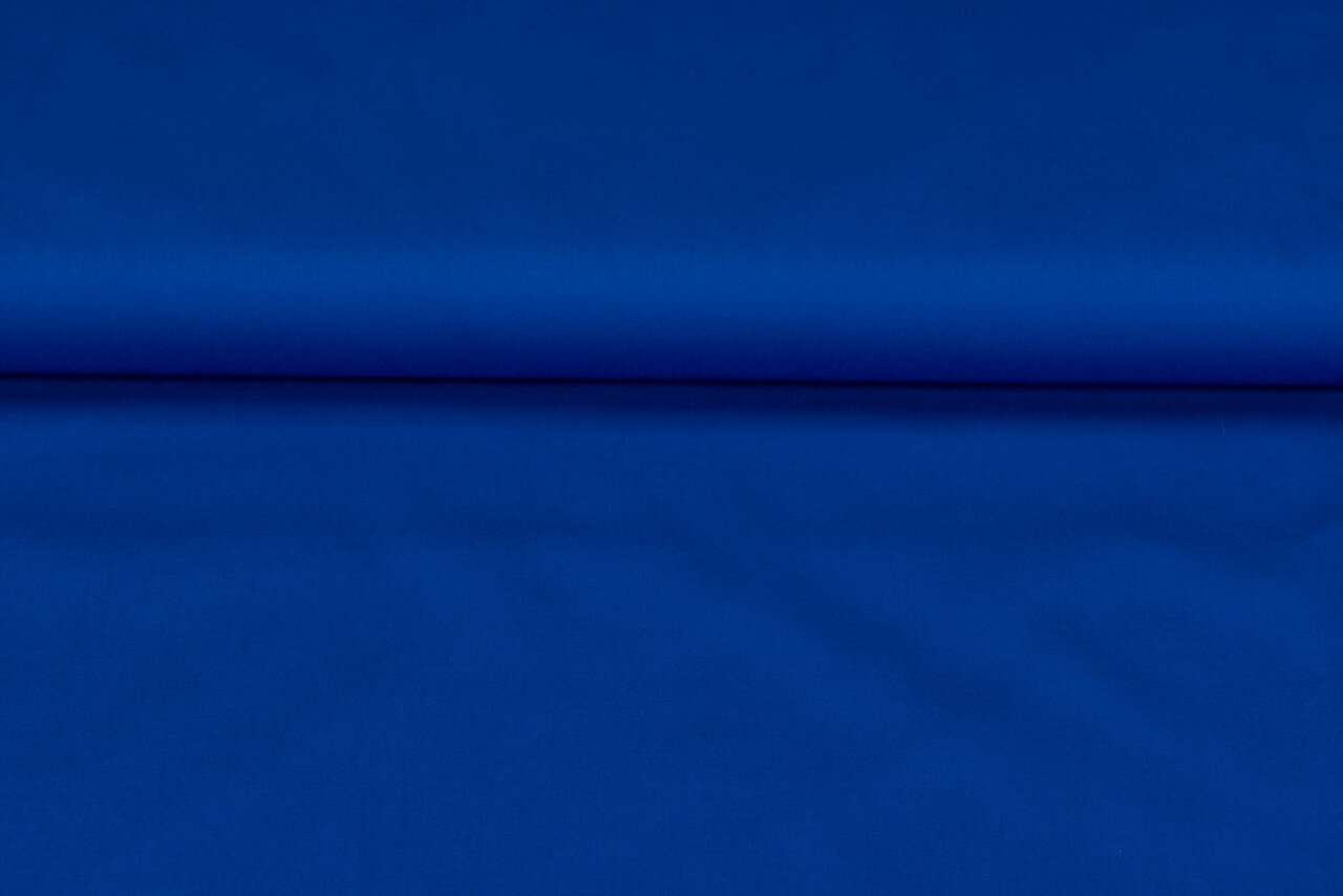 Katoen Poplin uni kobalt