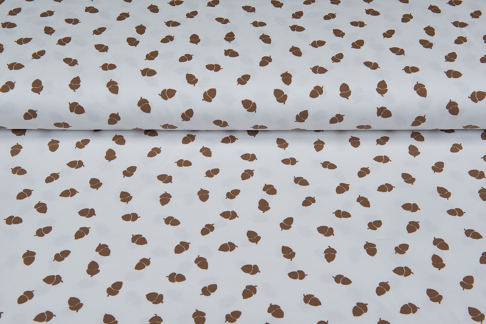 Baumwolljersey bedruckt acorn off-white