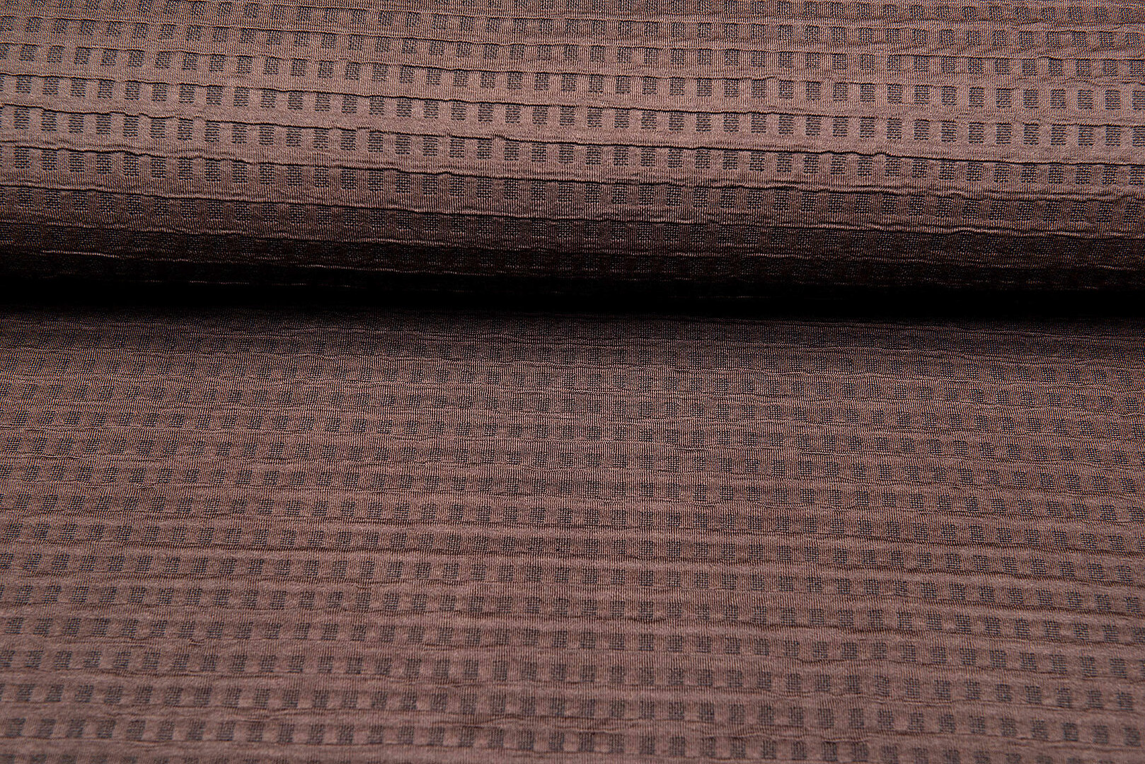 Gebreide Jacquard stof wafel bruin