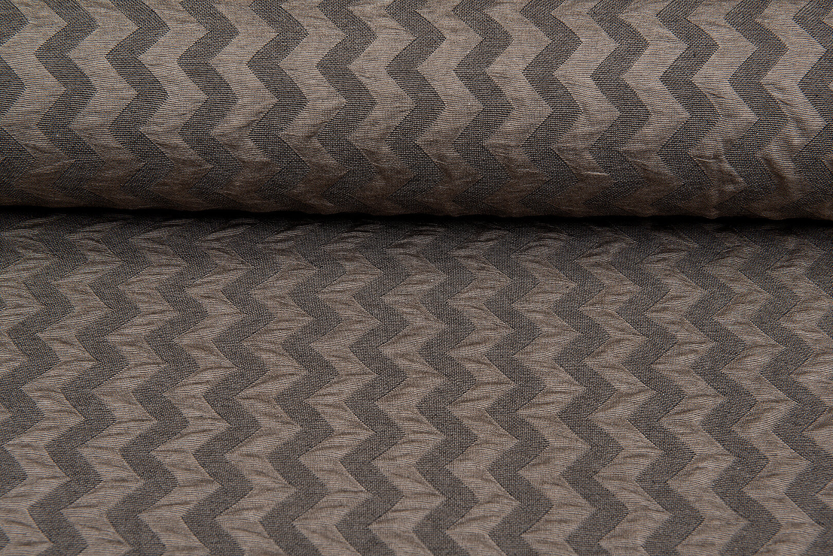 Gebreide Jacquard stof zigzag brons