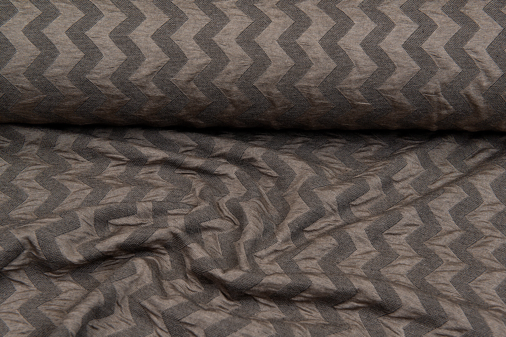 Gebreide Jacquard stof zigzag brons