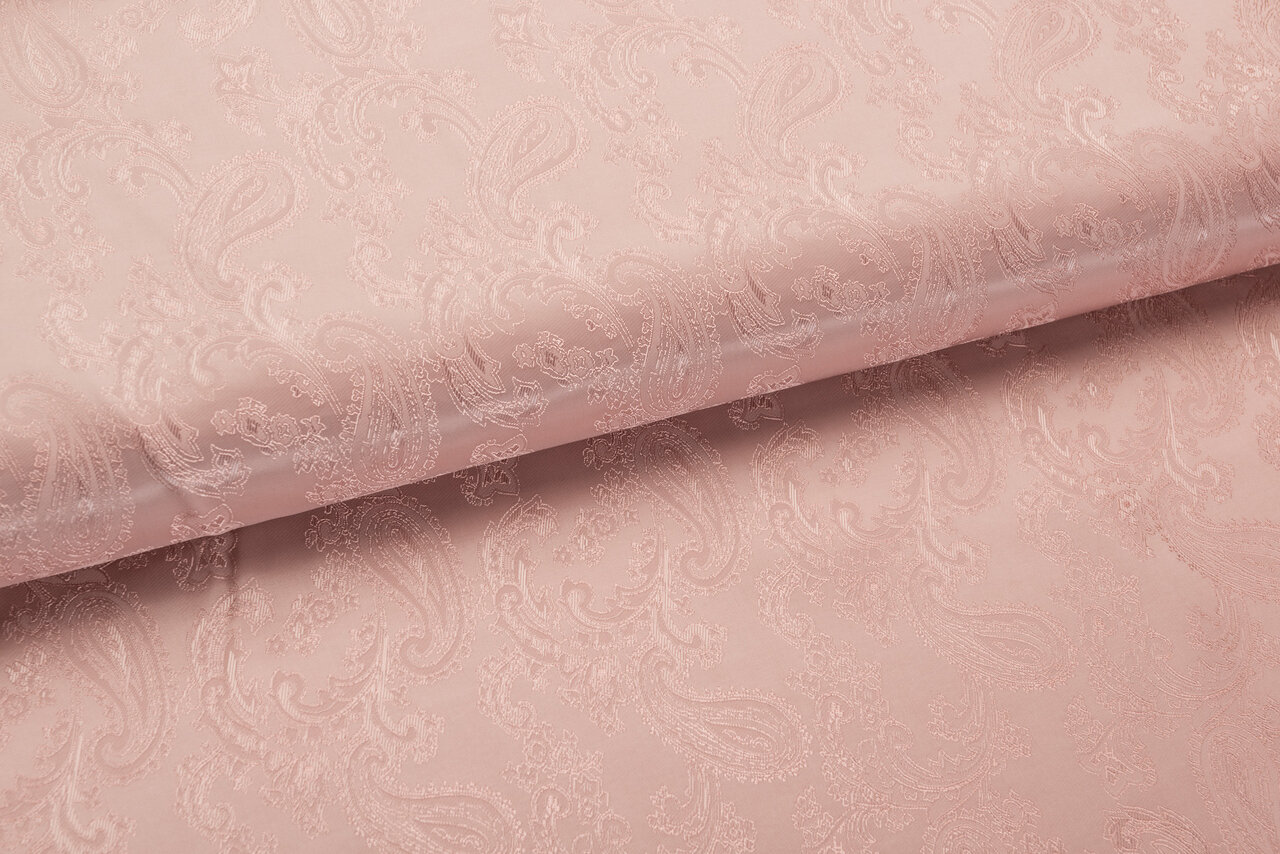 Voeringstof jacquard Paisley VO50 zalmroze