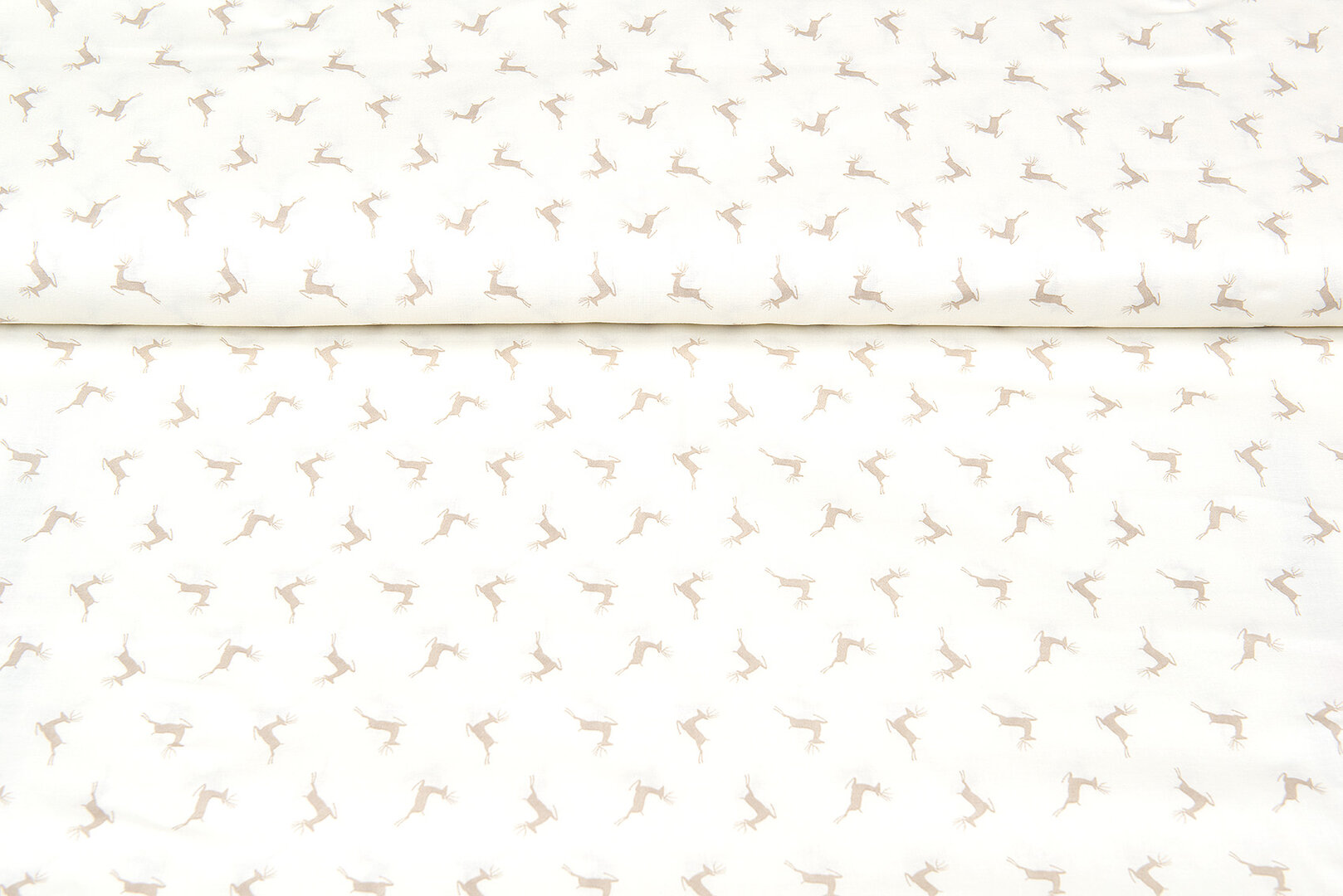 Baumwoll Popeline Bedruckt Weihnachten little reindeer ecru