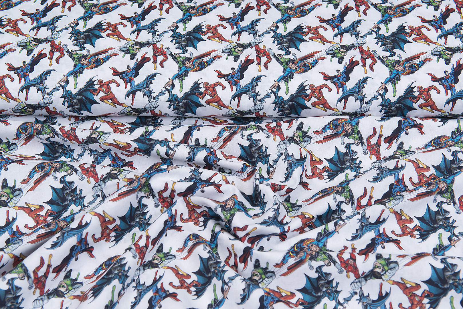 Lizenz Baumwoll Popeline Bedruckt Justice League