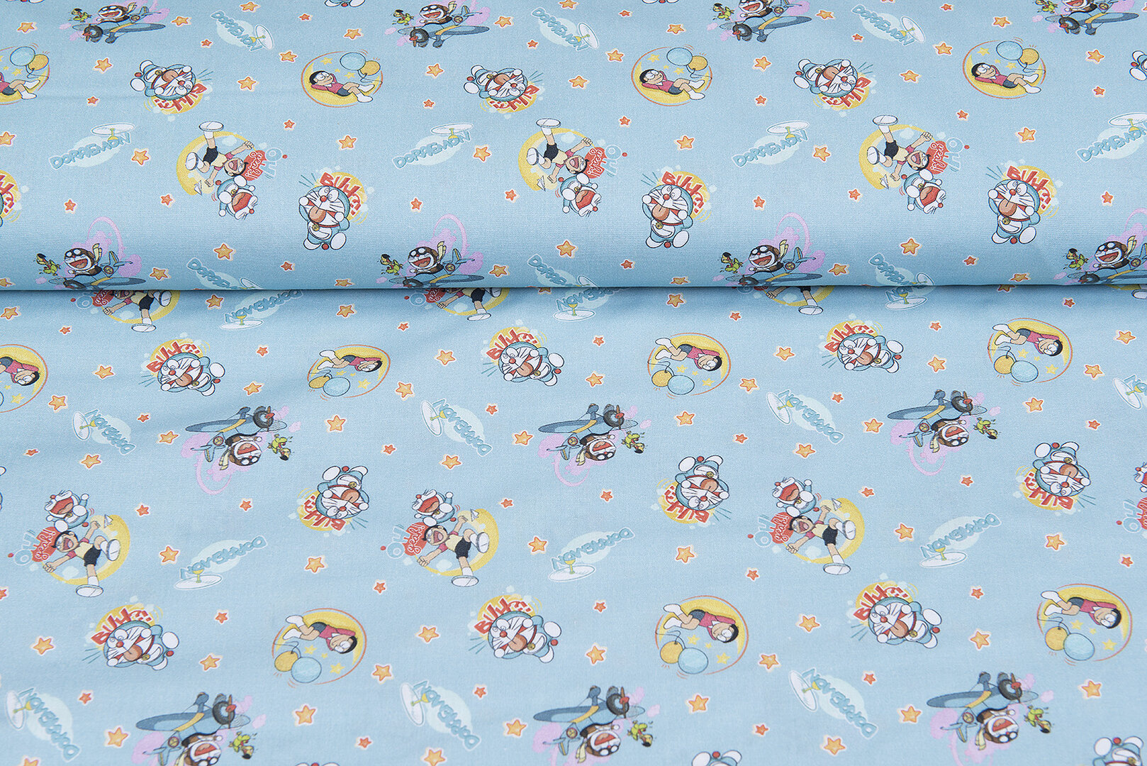 Lizenz Baumwoll Popeline Bedruckt Doraemon mint