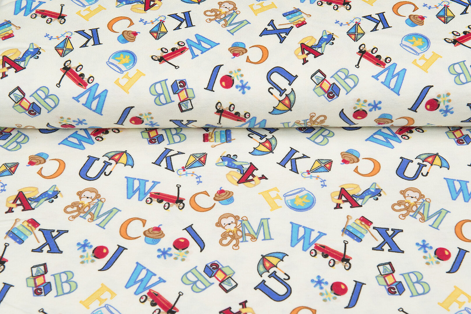 Flanellstoff letters hellgelb