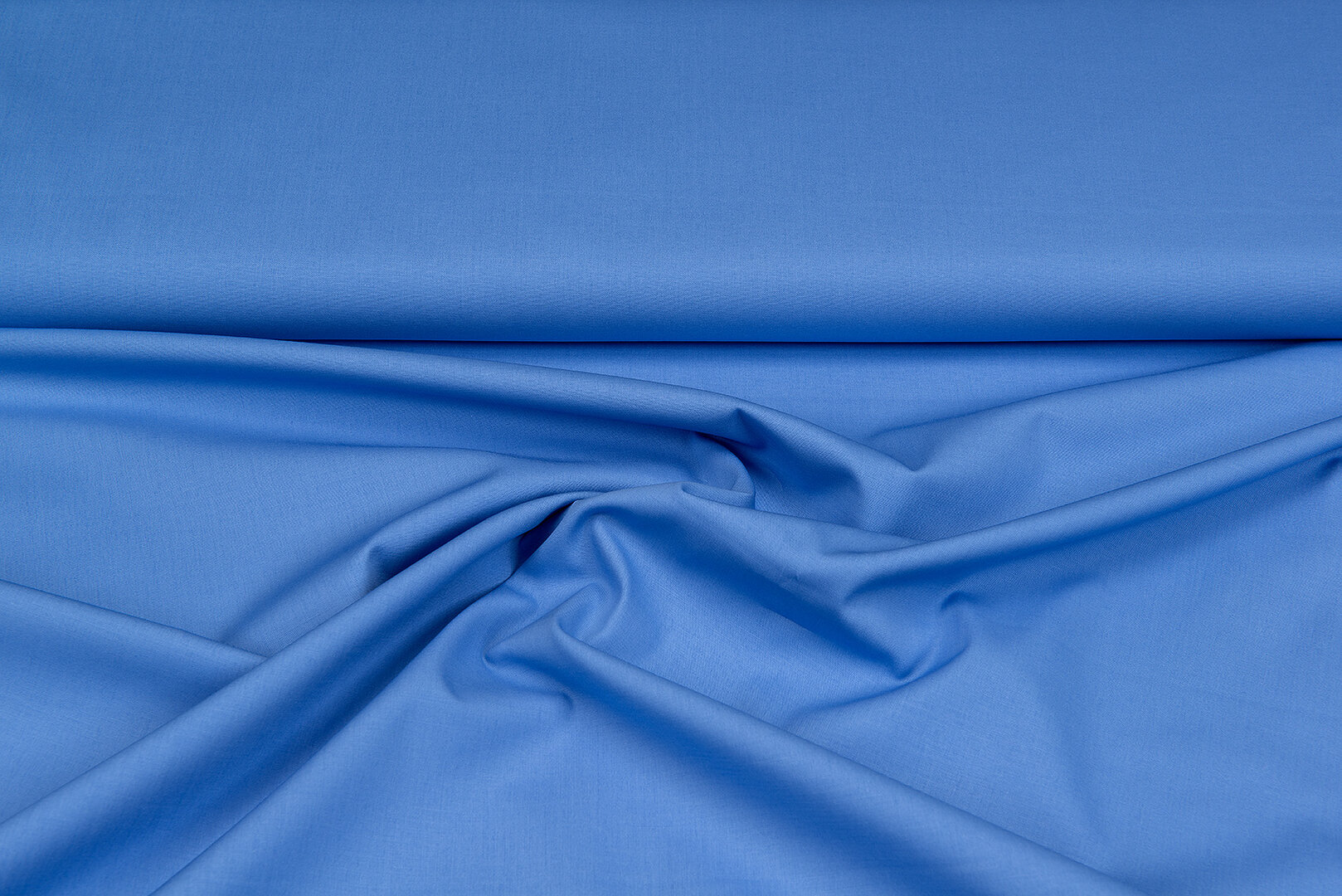 Baumwolle Popeline uni helles metalblau