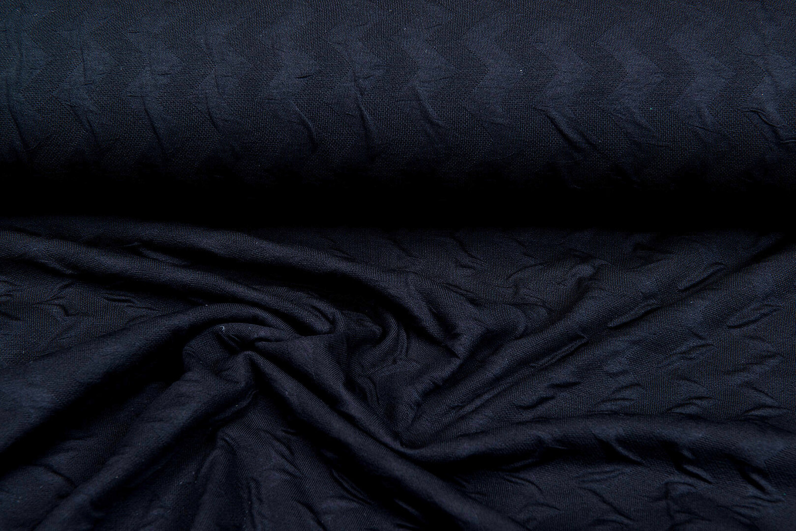 Gebreide Jacquard stof zigzag zwart