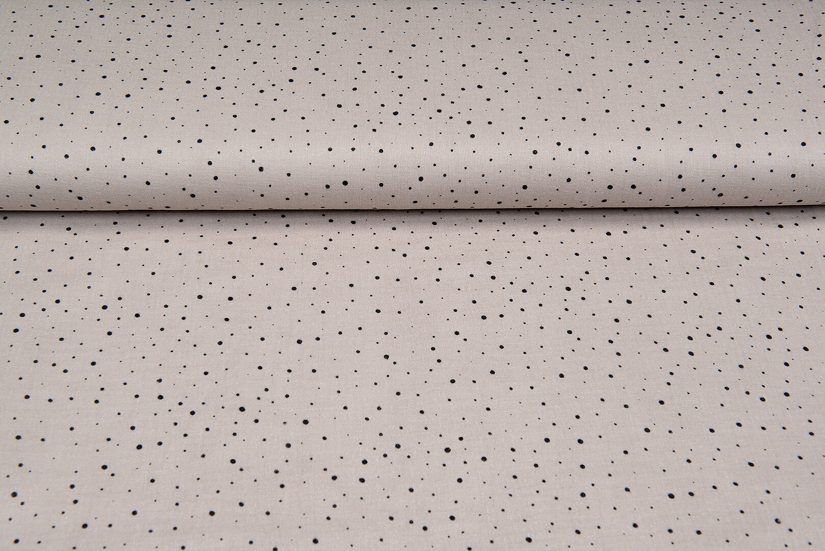 Katoenen mousseline bedrukt little dots with foil zand-taupe