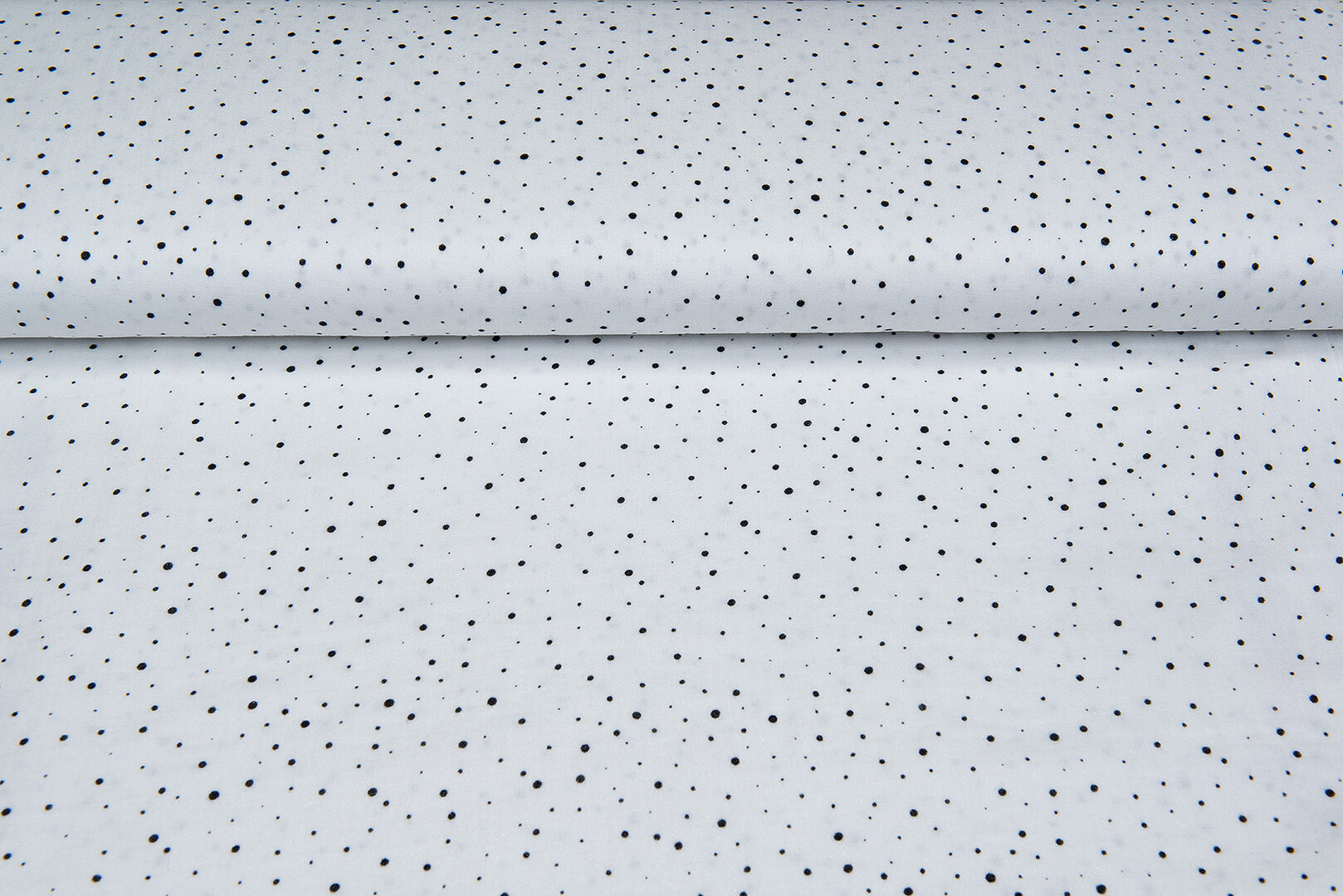 Katoenen mousseline bedrukt little dots with foil ecru