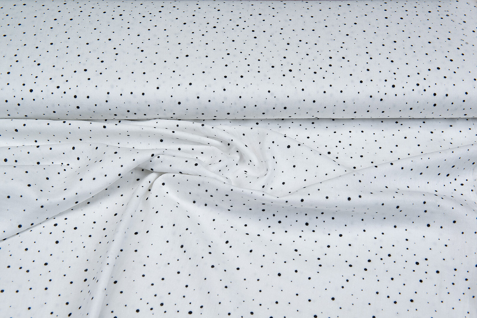 Katoenen mousseline bedrukt little dots with foil ecru