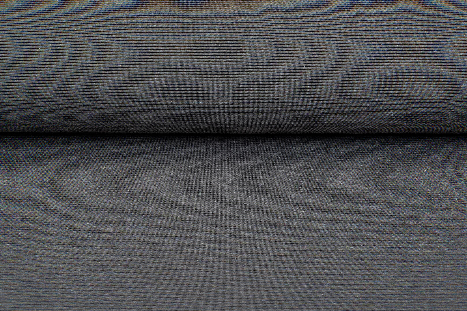Ottoman Rib jersey donkergrijs melange