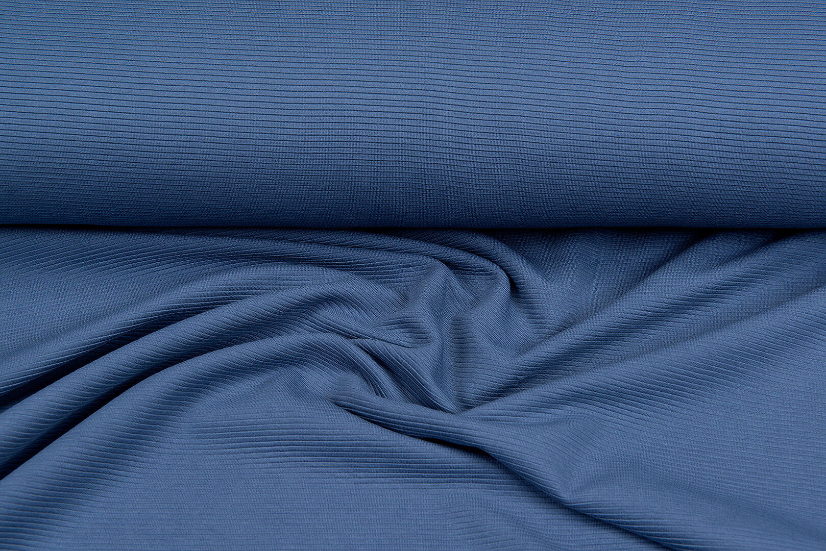 Ottoman Rib jersey metaalblauw