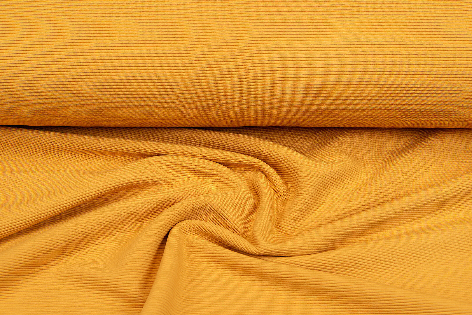 Ottoman Rib jersey okergeel