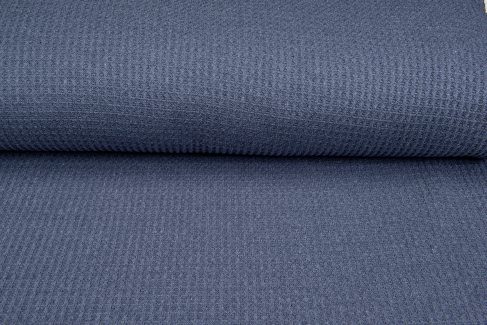 Gebreide wafel big knit blauw-grijs