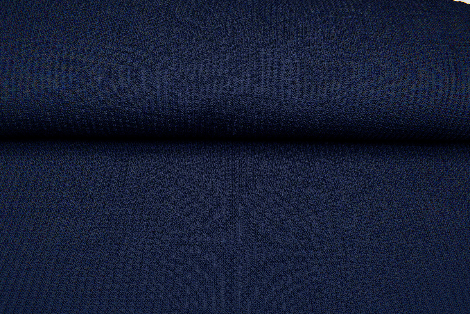 Gebreide wafel big knit donkerblauw