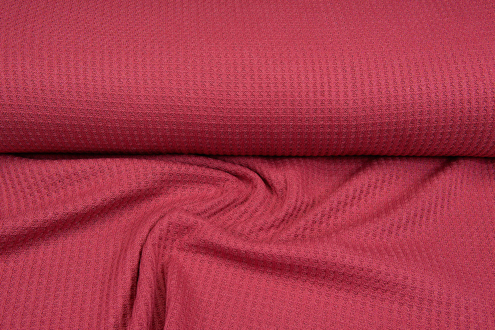 Gebreide wafel big knit koraalrood