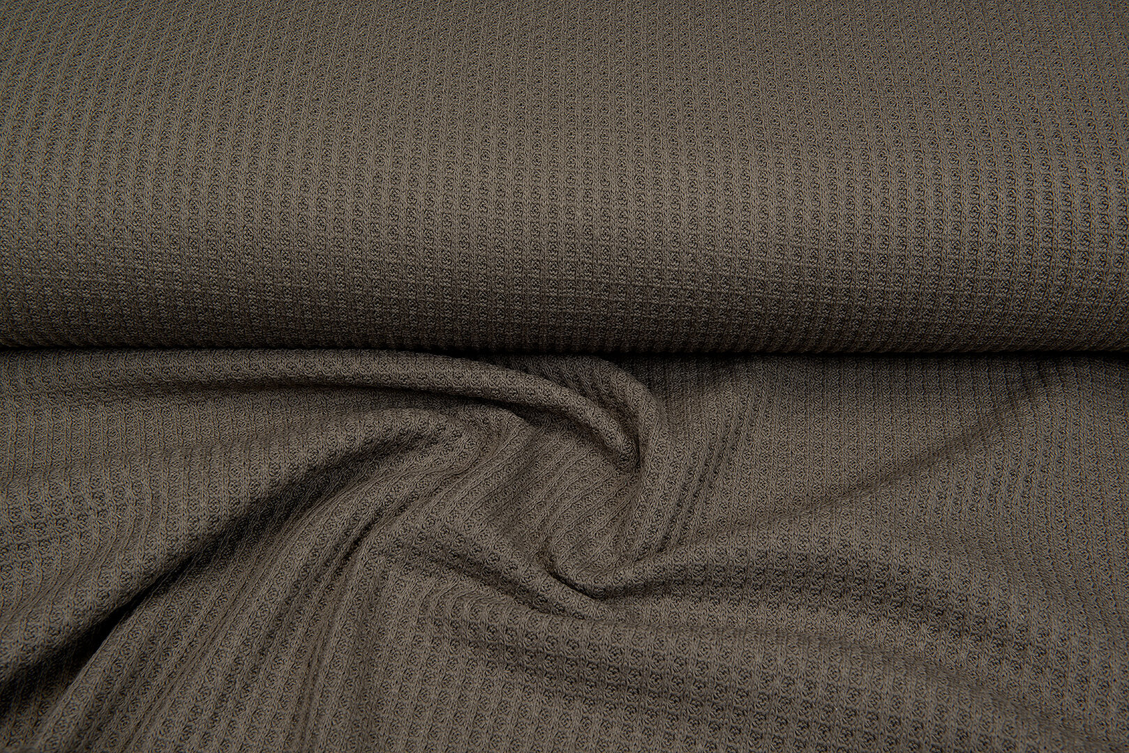 Gebreide wafel big knit legergroen