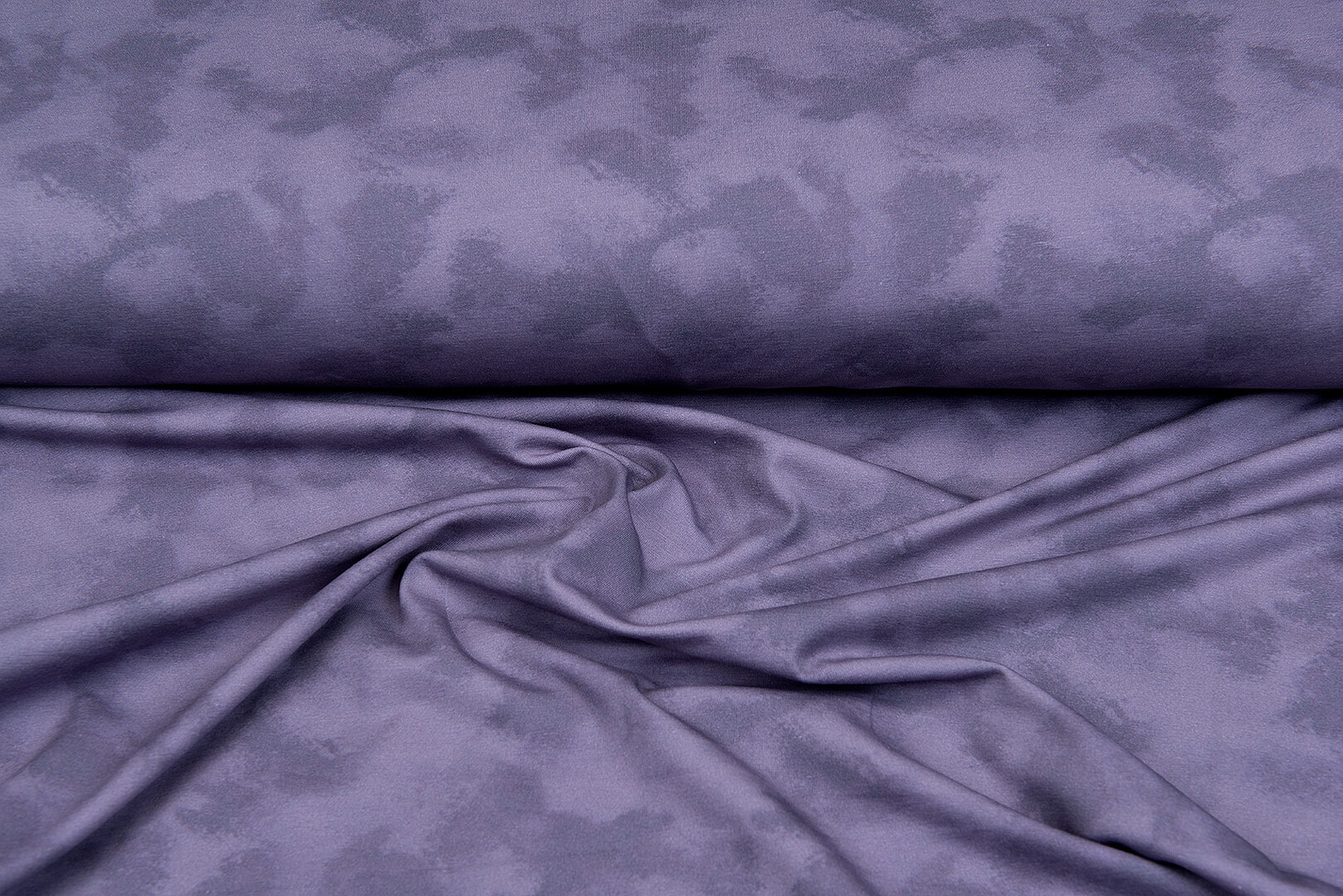 Katoenen Tricot digitaal bedrukt melange paars