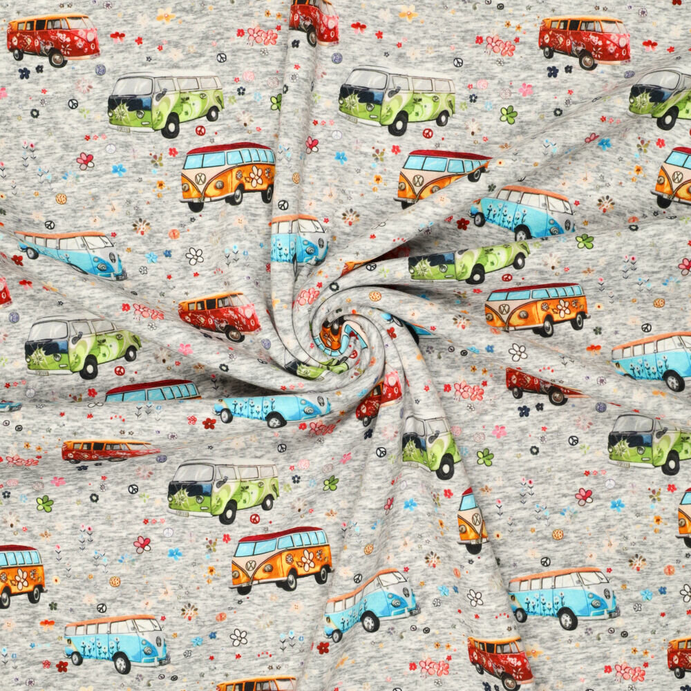 Alpenfleece bedrukt retro vans grijs