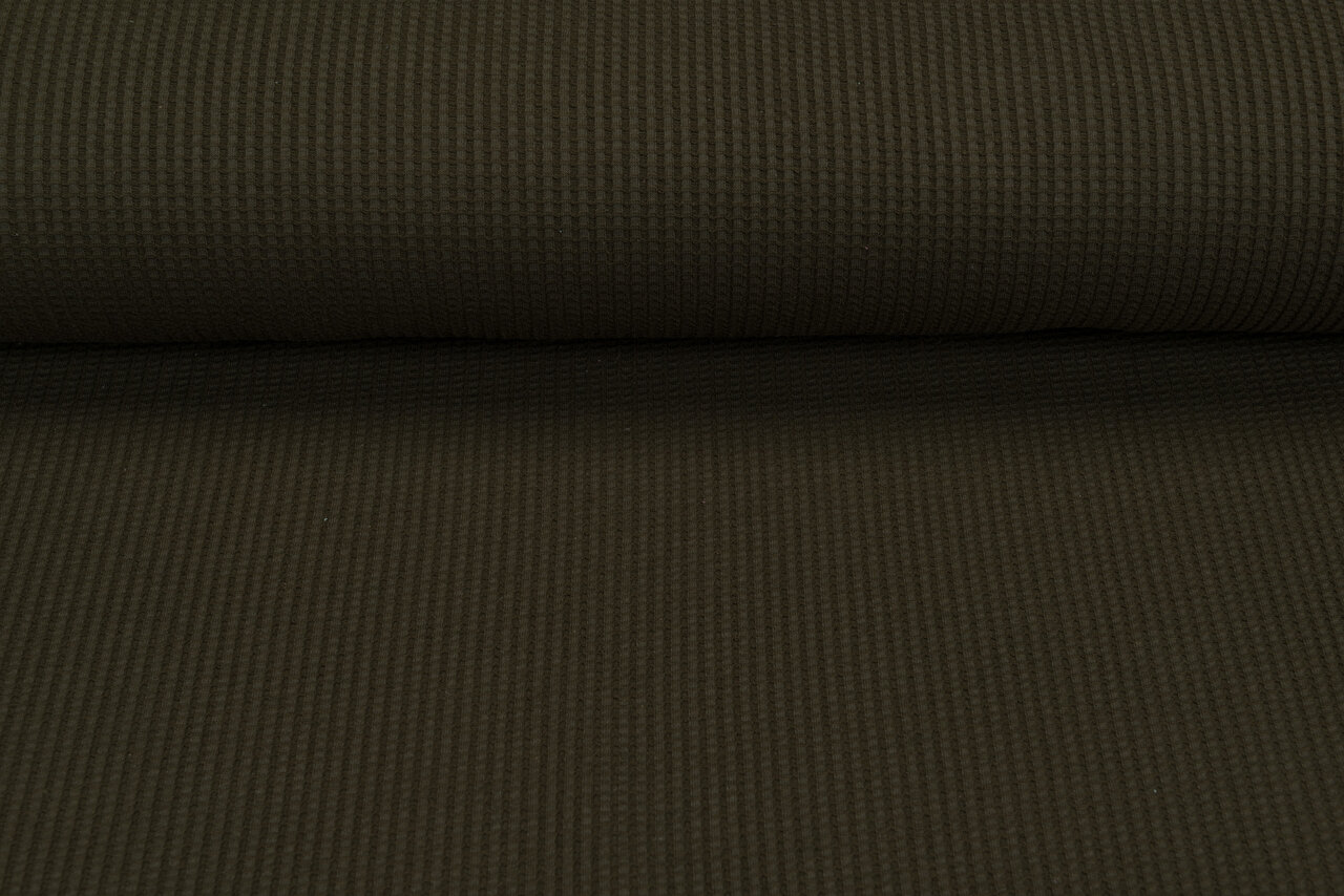 Wafel jersey uni legergroen