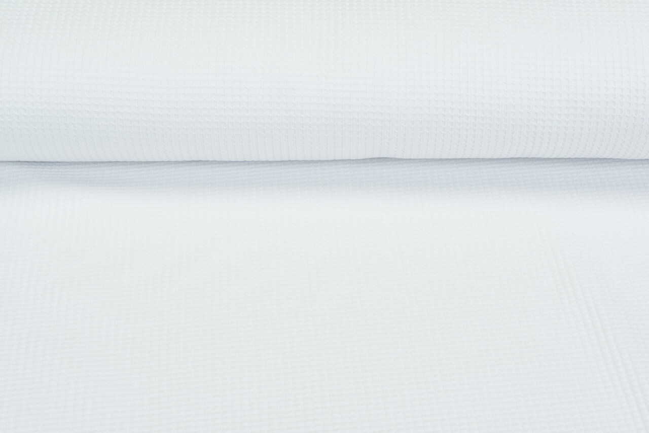 Wafel jersey uni ecru