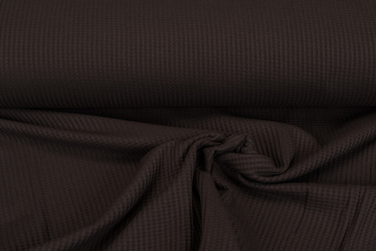 Waffelstrick Jersey braun