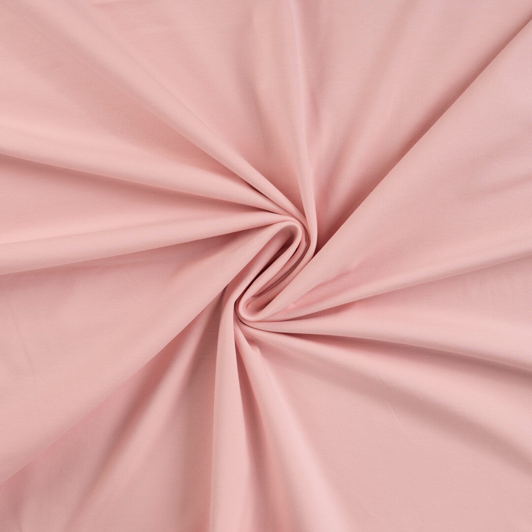 Katoenen tricot licht zalm