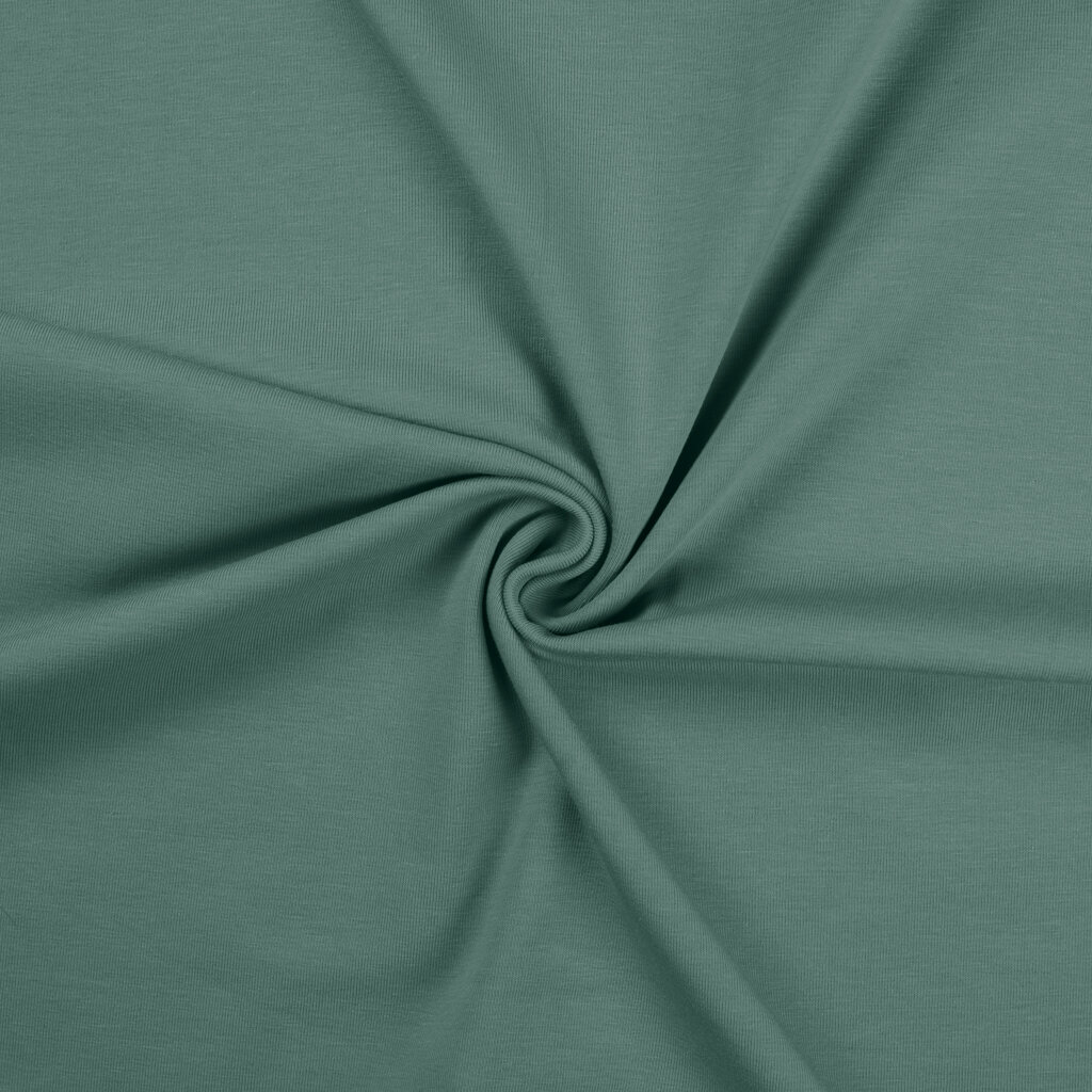 Katoenen tricot dunkelmint