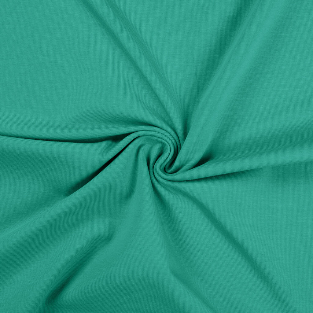 Katoenen tricot licht emerald